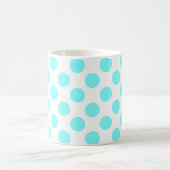 Hellblaue Punkte Kaffeetasse (Mittel)