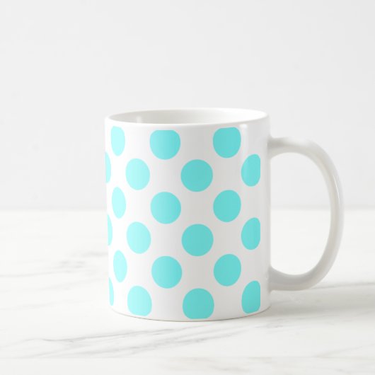 Hellblaue Punkte Kaffeetasse (Rechts)