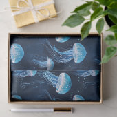 Hellblaue Qualle Seidenpapier (Geschenk)