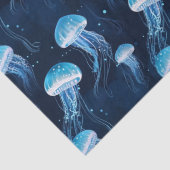 Hellblaue Qualle Seidenpapier (Detail)