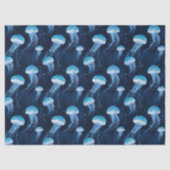 Hellblaue Qualle Seidenpapier (Vorderseite)