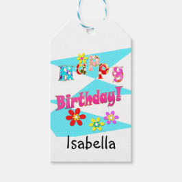 Hellblaue Rosa Kinder Spaß Blume bi Cartoon Geschenkanhänger