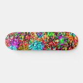 Hellblaue Rosa Lila Zitronen Grüne Wirbel Kunst Skateboard (Horizontal)