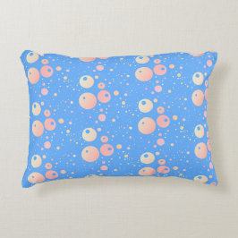 Hellblaue rosa Punktmuster Dekokissen