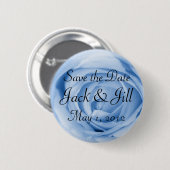 Hellblaue Rose Button (Vorne & Hinten)