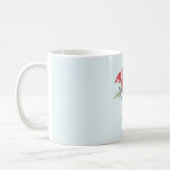 Hellblaue rote Rosen Glas Eis Kaffeetasse (Links)
