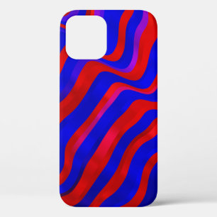 Hellblaue, rote Textur mit trockenen Linien. Gradi Case-Mate iPhone Hülle