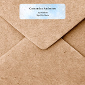 Hellblaue Rücksendeadresse