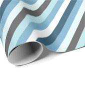Hellblaue, schmale Streifen Moderne Moderne Geschenkpapier (Rolleneckpunkt)