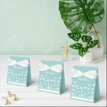 Hellblaue Schmetterlinge Hochzeit Danke