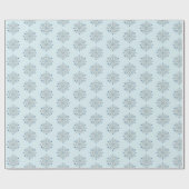 Hellblaue Schneeflocken Weihnachten Geschenkpapier (Flach)