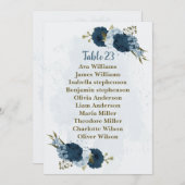 hellblaue Seekarten-Blume Einladung (Vorne/Hinten)