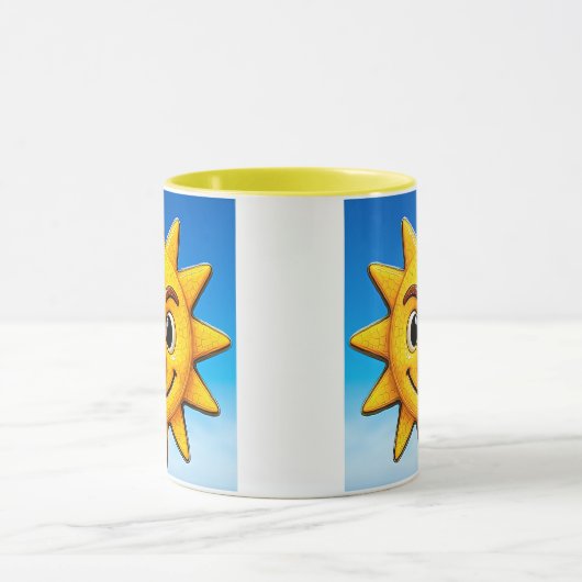 Hellblaue Sonne Tasse (Zentrum)