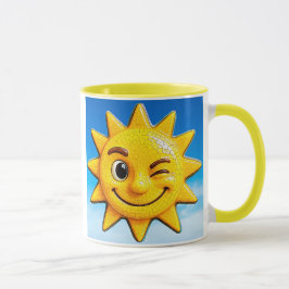 Hellblaue Sonne Tasse