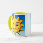 Hellblaue Sonne Tasse (Vorderseite Links)