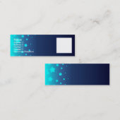 Hellblaue Sterne Mini Visitenkarte (Vorne/Hinten)
