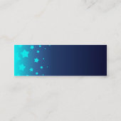 Hellblaue Sterne Mini Visitenkarte (Rückseite)