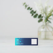 Hellblaue Sterne Mini Visitenkarte (Stehend Vorderseite)