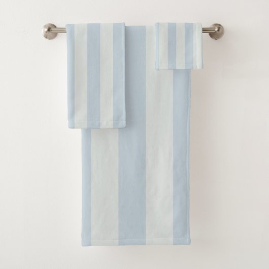 Hellblaue Streifen Badhandtuch Set (Insitu)