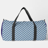 Hellblaue Streifen Duffle Bag (Vorderseite)