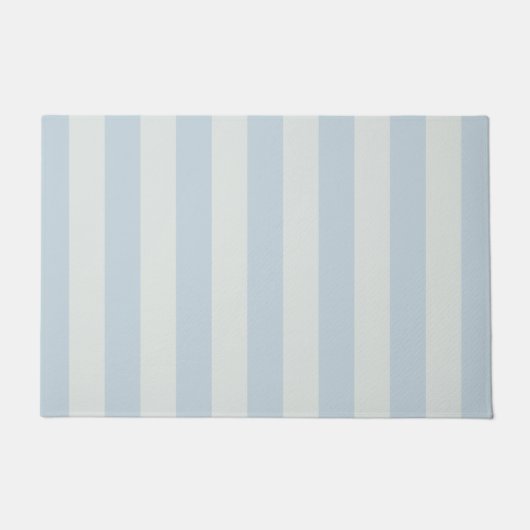 Hellblaue Streifen Fußmatte (Vorderseite)