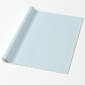 Hellblaue Streifen Geschenkpapier (Ungerollt)