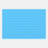 Hellblaue Streifen Geschenkpapier Set (Vorderseite 3)