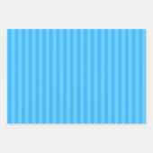 Hellblaue Streifen Geschenkpapier Set (Vorderseite)