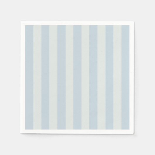 Hellblaue Streifen Serviette (Vorderseite)