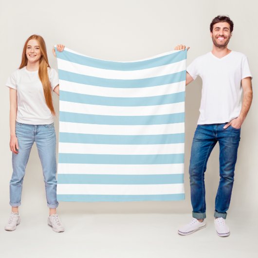 Hellblaue Streifen Urlaub Sommerpastel Fleecedecke (Beispiel)