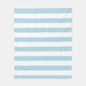 Hellblaue Streifen Urlaub Sommerpastel Fleecedecke (Vorderseite)