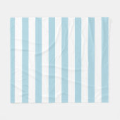 Hellblaue Streifen Urlaub Sommerpastel Fleecedecke (Vorderseite (Horizontal))