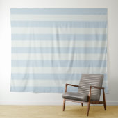 Hellblaue Streifen Wandteppich (Beispiel (Horizontal))