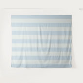 Hellblaue Streifen Wandteppich (Vorderseite (Horizontal))
