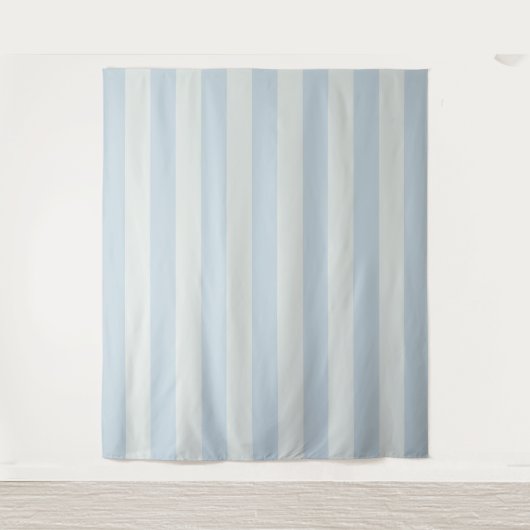 Hellblaue Streifen Wandteppich (Vorderseite)