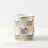 Hellblaue Tasse mit dampfnahtlosem Muster, Textur (Mittel)