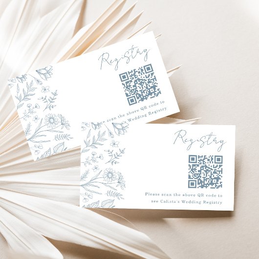 Hellblaue Toile Brautparty-Geschenkliste Karte 