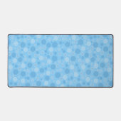 hellblaue Töne mit Polka-Punkten im Retro-Stil der Schreibtischunterlage (Vorderseite)