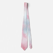 Hellblaue u. rote Aquarell-Hochzeit Krawatte (Vorderseite)