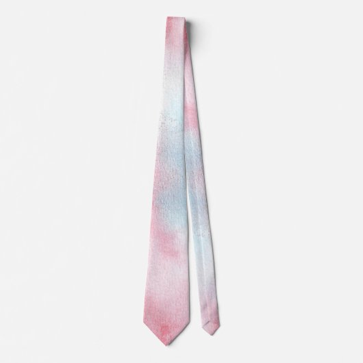 Hellblaue u. rote Aquarell-Hochzeit Krawatte (Vorderseite)