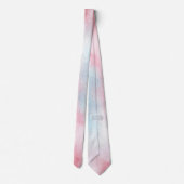 Hellblaue u. rote Aquarell-Hochzeit Krawatte (Rückseite)