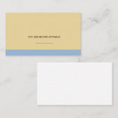 Hellblaue und cremefarbene Hochzeitsplätze Platzkarte (Vorne/Hinten)