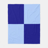 Hellblaue und dunkelblaue Rechtecke Fleecedecke (Vorderseite)