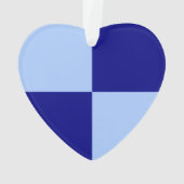 Hellblaue und dunkelblaue Rechtecke Ornament (Rückseite)