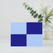 Hellblaue und dunkelblaue Rechtecke Postkarte (Stehend Vorderseite)