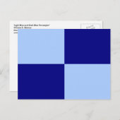 Hellblaue und dunkelblaue Rechtecke Postkarte (Vorne/Hinten)
