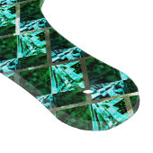 Hellblaue und grüne Rechtecke oder Ziegel-Effekt? Schneidebrett (Ecke)