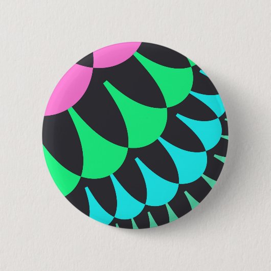 Hellblaue und grüne Skala Button (Vorderseite)