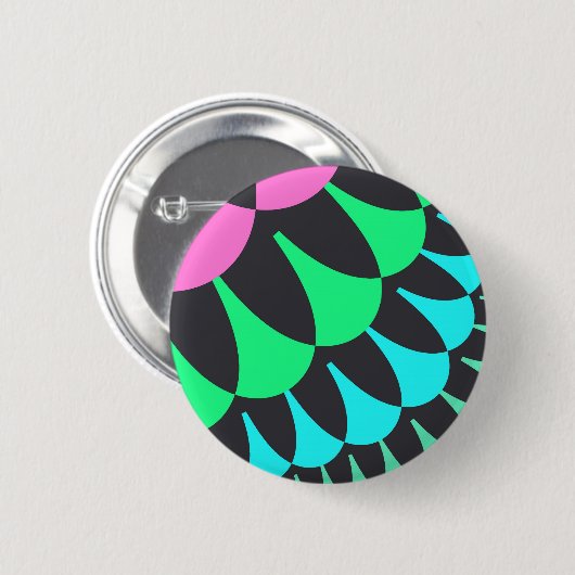 Hellblaue und grüne Skala Button (Vorne & Hinten)