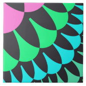 Hellblaue und grüne Skala Fliese (Vorderseite)